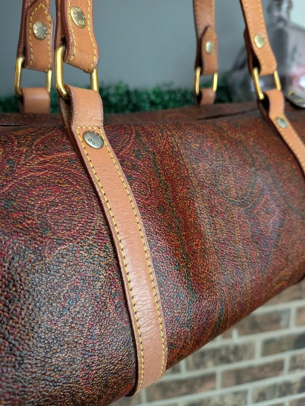 Etro Small Paisley Barrel Bag Vintage